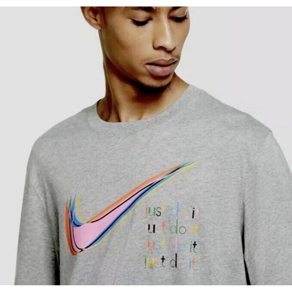 Nike Men's Multiple Color Swoosh Long Sleeve The Nike Tee XL Just Do It
